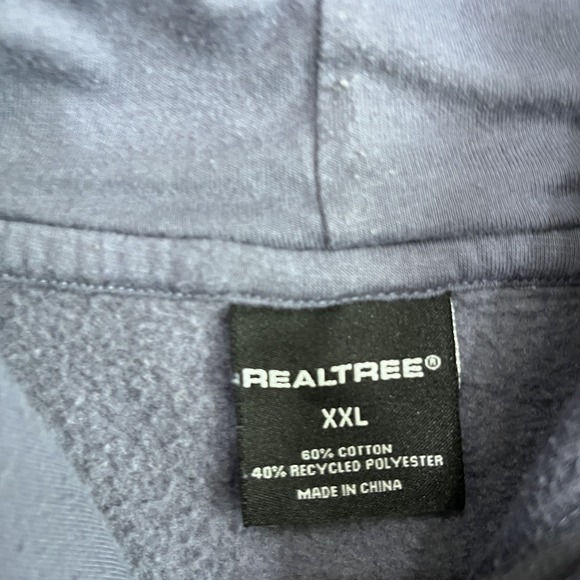 Realtree Hoodie Sweatshirt Men SizeXX Large Gray Graphic Logo Pullover Cotton - Picture 2 of 5